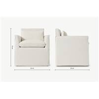 Kasiani chaise avec accoudoirs blanc