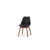 Thelma chaise bois de chne teint et plastique noir