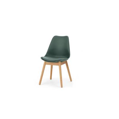Thelma chaise bois de chêne et plastique vert
