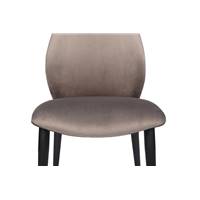 Uma chaise tissu gris et pieds métal noir