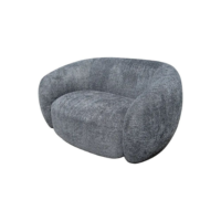 Cocoon fauteuil en bouclettes gris foncé
