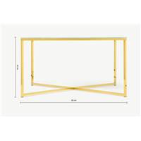 Alisma table basse blanc et laiton