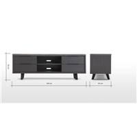 Boone meuble multimedia plateau en resine