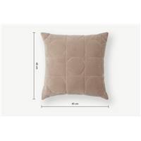 Keeble lot de 2 coussins velours vison 45x45