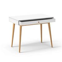 Vaja bureau 1 tiroir blanc pied en pin