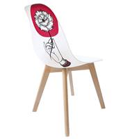Feelings chaise scandinave d'artiste blanche et main