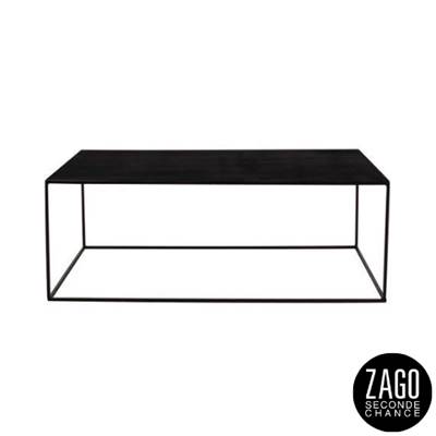 Expo table basse en métal rectangulaire