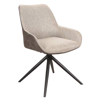 Fast chaise pivotante en tissu gris anthracite