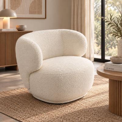 Havane fauteuil bouclette écru
