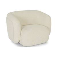 Nao fauteuil bouclé blanc avoine
