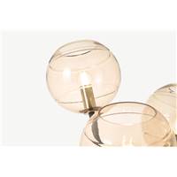 Mika lampadaire 3 ampoules champagne et laiton