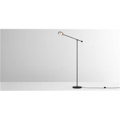 Tangle lampadaire noir mat laiton antique fumé