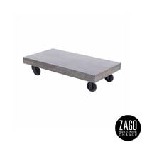 Stone table basse en béton rectangulaire à roulettes