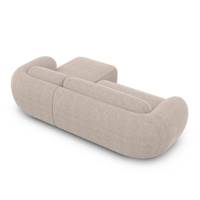 Bulane canapé d'angle droit en tissu texturé beige