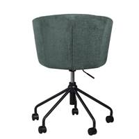 Mado chaise de bureau pivotante à roulettes en tissu gris bleu