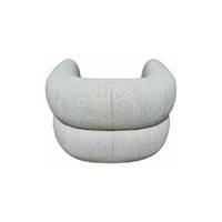 Melki fauteuil pivotant en tissu bouclette gris clair