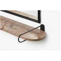 Arturo miroir noir mat et marron 60x42