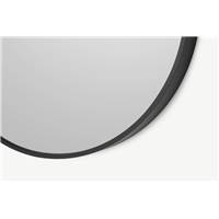 Parton miroir mural rond noir mat 60x60