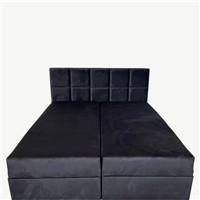 Princess lit double en velours noir 180x200