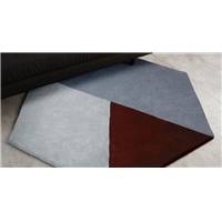 Thagen tapis hexagonal bleu et violet 150x180