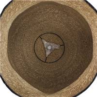 Milda grande suspension en jute naturelle liseré noir ø65