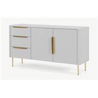 Ebro buffet gris et laiton