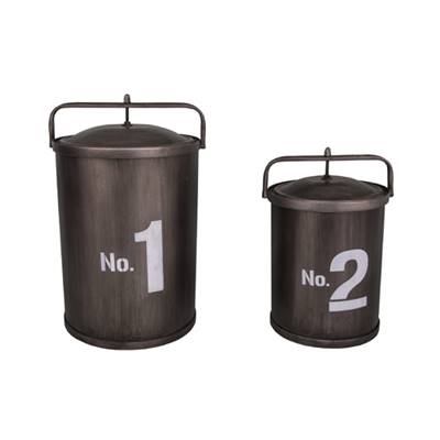 Set 2 poubelles style industriel