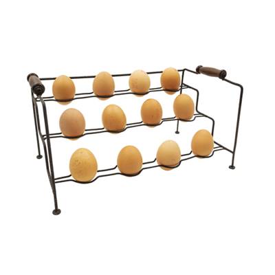 Porte oeuf rectangulaire poignée bois
