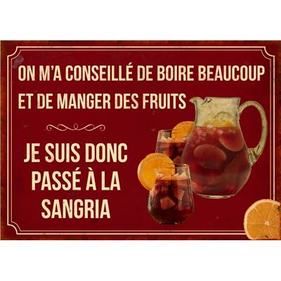 Plaque "Sangria" 21 x 15 cm