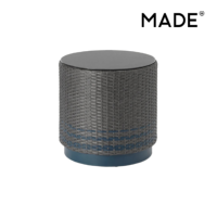 Bulao table d'appoint rotin et verre