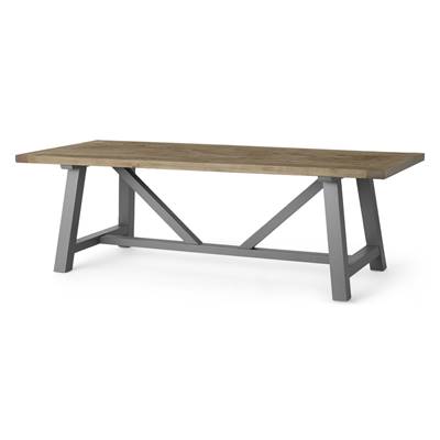 Iona table bois massif et gris
