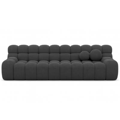Boon canapé 5 places en tissu texturé gris anthracite