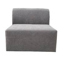 Module de canapé en tissu texturé gris