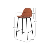 Vladi chaise ilot central en tissu terracotta H65,5