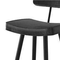 Birmingham chaise de bar en cuir synthétique gris/noir H76
