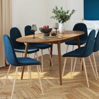 Epura table à manger ovale en bois clair 6 personnes