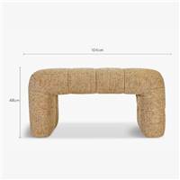 Bruna banc en tissu tweed jaune miami