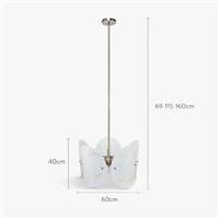 Gerwi suspension blanche et laiton ajustable
