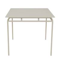 Ribola table d'extérieur en métal beige amande 4 pers 90x90