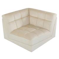Martina module d'angle pour canapé en tissu côtelé beige pampa