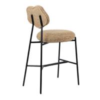 Amago tabouret de bar en tissu tweed jaune miami H71