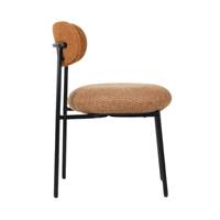 Vanilla chaise en tissu tweed bicolore orange miami et rouge brique