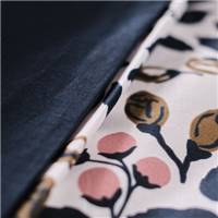 Sunshine parure de lit 240x260 coton bleu imprimé fleurs roses 9.6