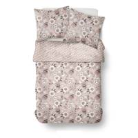 Sunshine parure de lit 220x240 rose coton imprimé marguerites 16.8