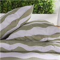 Sunshine parure de lit 220x240 coton imprimé vagues vertes et blanches 17.27