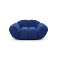 Sigono fauteuil en velours bleu foncé
