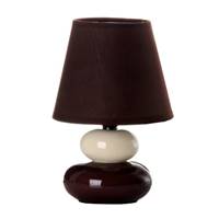 Canta lampe de chevet galet céramique marron