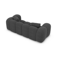 Cotton canapé 2 places en tissu texturé anthracite