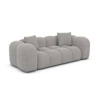 Cotton canapé 2 places en tissu texturé gris clair