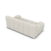 Boon canapé 2 places en tissu bouclé blanc